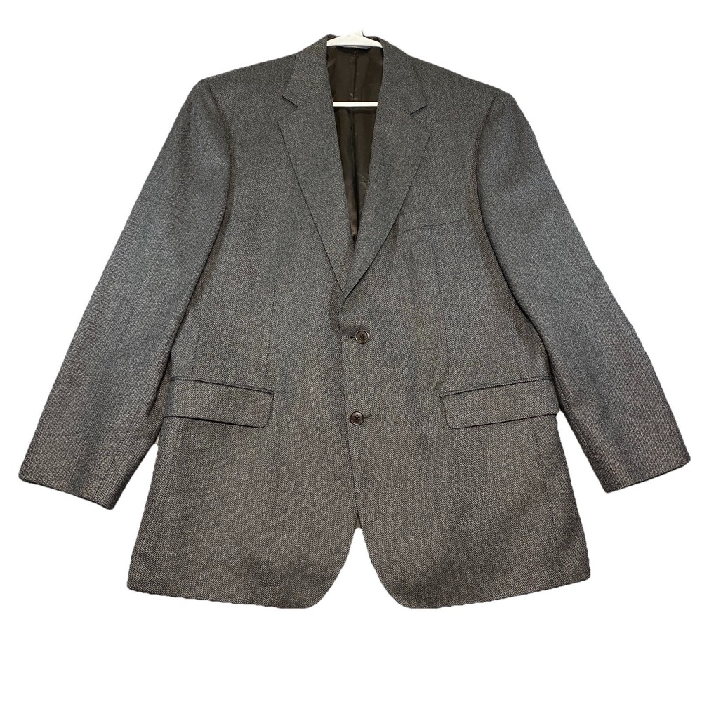 Brooks Brothers 346 Blazer Mens 43R Herringbone Made In Jordan Lambs Wool
